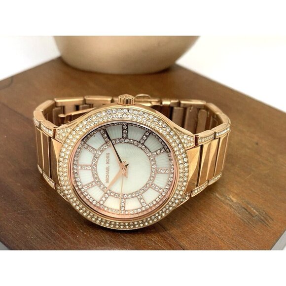 Michael Kors Women's Watch MK3313 Kerry Quartz Mother of Pearl Rose Gold Steel - Picture 7 of 13